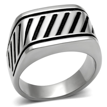 TK380 - High polished (no plating) Stainless Steel Ring with No Stone-0