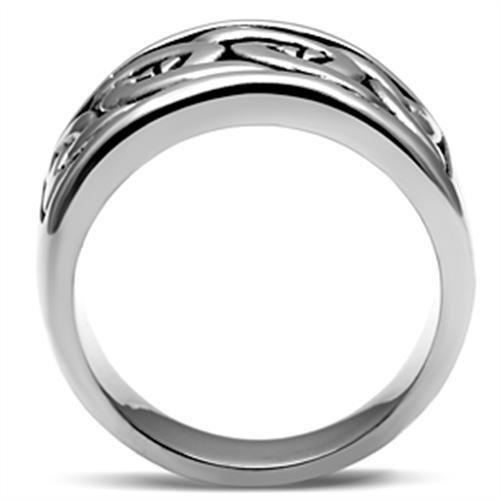 TK381 - High polished (no plating) Stainless Steel Ring with No Stone-2