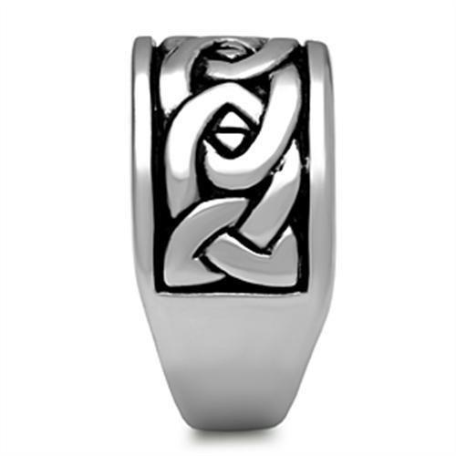 TK381 - High polished (no plating) Stainless Steel Ring with No Stone-3