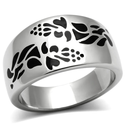 TK382 - High polished (no plating) Stainless Steel Ring with No Stone-0
