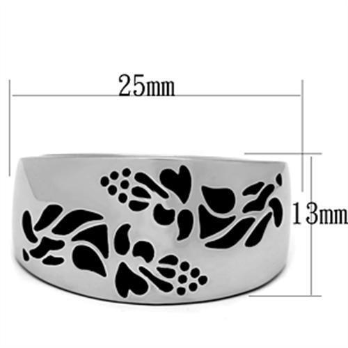 TK382 - High polished (no plating) Stainless Steel Ring with No Stone-1