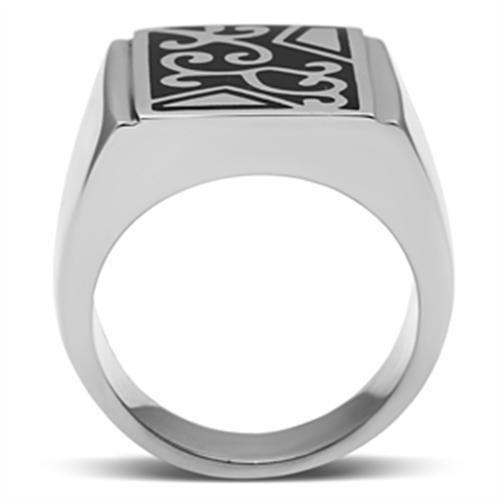 TK384 - High polished (no plating) Stainless Steel Ring with No Stone-2