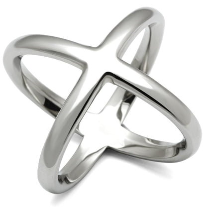 TK395 - High polished (no plating) Stainless Steel Ring with No Stone-0