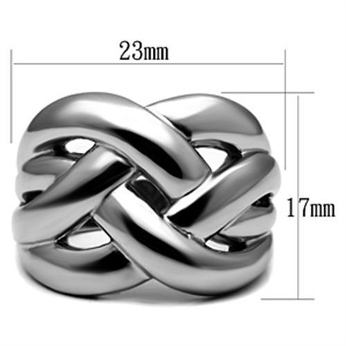 TK396 - High polished (no plating) Stainless Steel Ring with No Stone-1