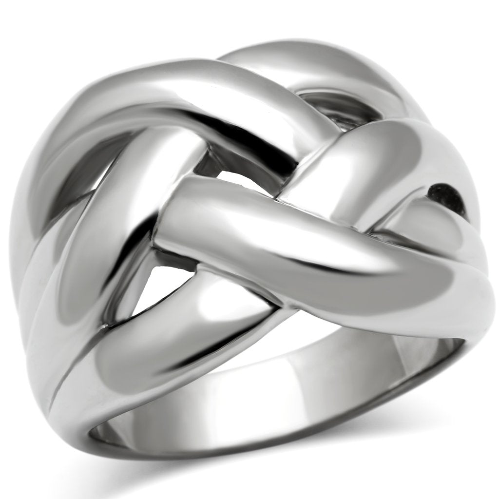 TK396 - High polished (no plating) Stainless Steel Ring with No Stone-0