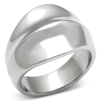 TK397 - High polished (no plating) Stainless Steel Ring with No Stone-0