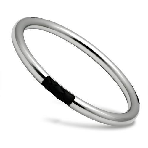 TK404 - High polished (no plating) Stainless Steel Bangle with No Stone-0