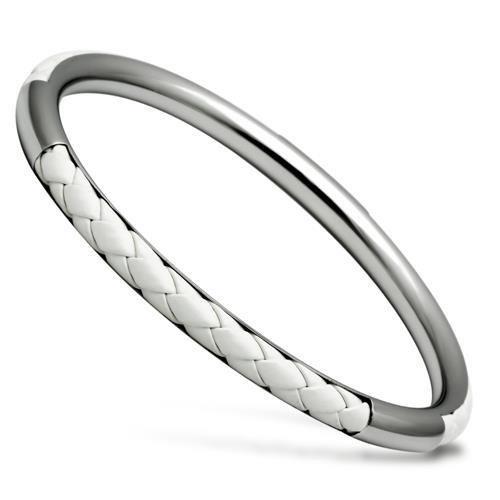 TK405 - High polished (no plating) Stainless Steel Bangle with No Stone-0