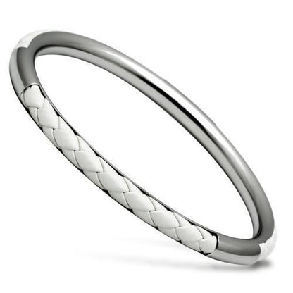 TK405 - High polished (no plating) Stainless Steel Bangle with No Stone-0