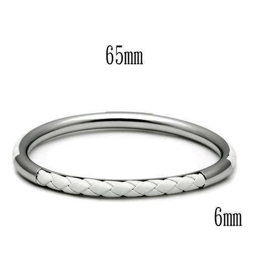 TK405 - High polished (no plating) Stainless Steel Bangle with No Stone-1