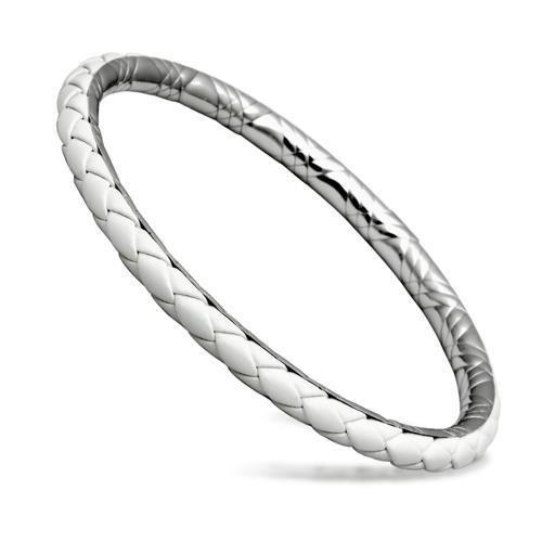 TK406 - High polished (no plating) Stainless Steel Bangle with No Stone-0
