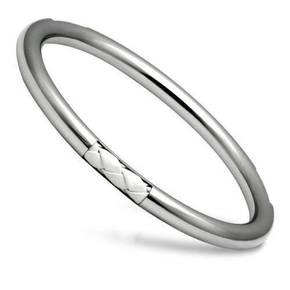 TK407 - High polished (no plating) Stainless Steel Bangle with No Stone-0