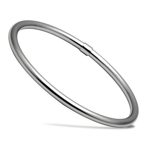 TK409 - High polished (no plating) Stainless Steel Bangle with No Stone-0