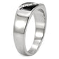 TK414701 - High polished (no plating) Stainless Steel Ring with Top Grade Crystal  in Clear-4