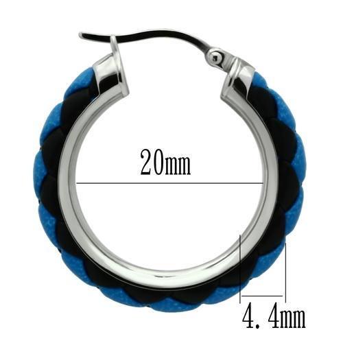 TK433 - High polished (no plating) Stainless Steel Earrings with No Stone-2