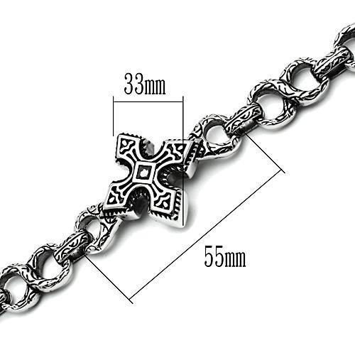 TK439 - High polished (no plating) Stainless Steel Bracelet with No Stone-2