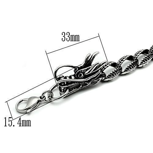 TK441 - High polished (no plating) Stainless Steel Bracelet with No Stone-2