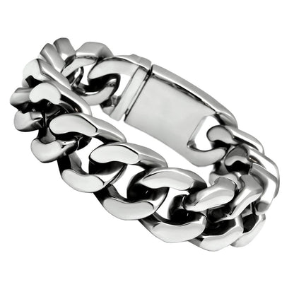 TK442 - High polished (no plating) Stainless Steel Bracelet with No Stone-0