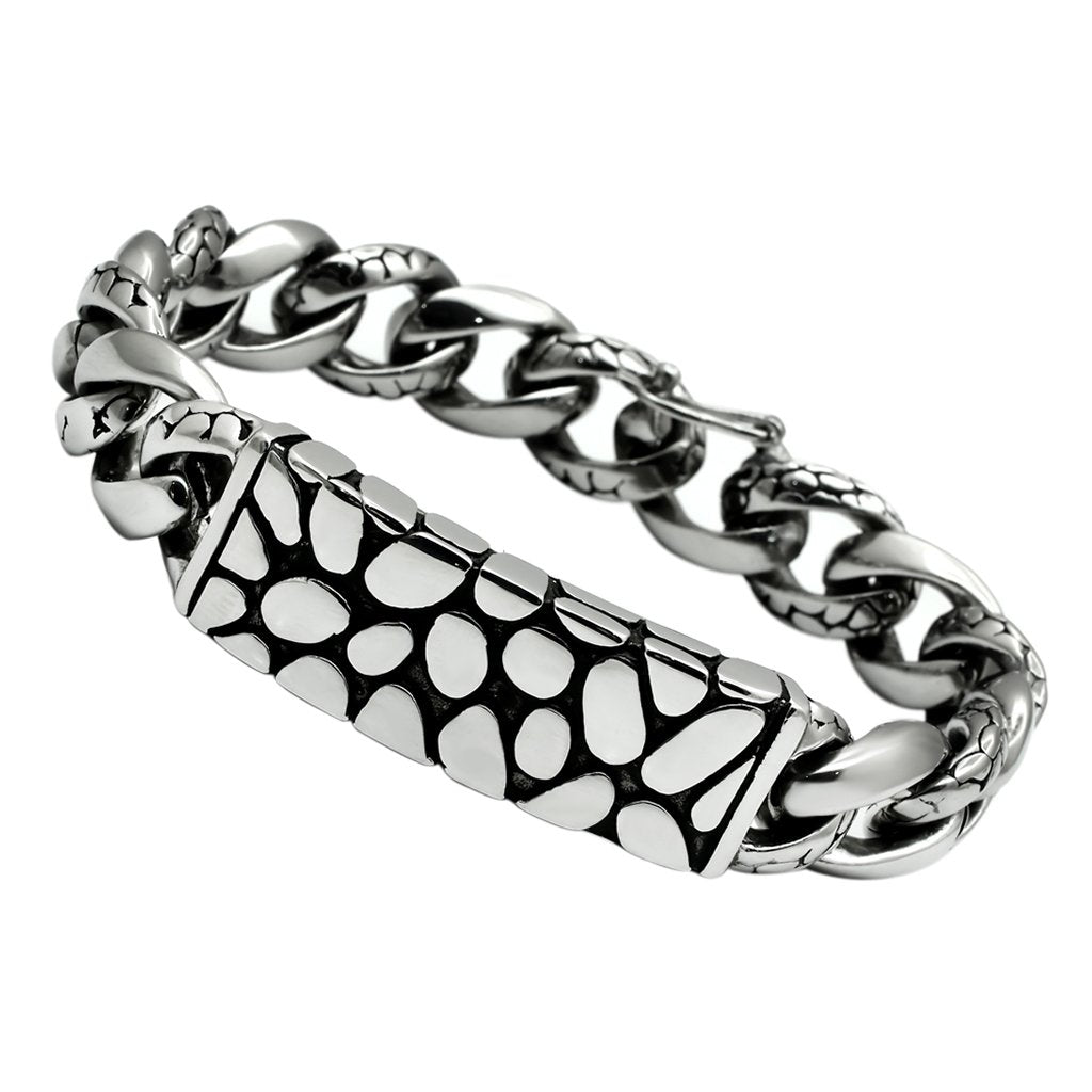 TK449 - High polished (no plating) Stainless Steel Bracelet with No Stone-0