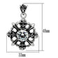 TK454 - High polished (no plating) Stainless Steel Chain Pendant with AAA Grade CZ  in Clear-1