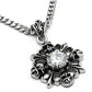 TK454 - High polished (no plating) Stainless Steel Chain Pendant with AAA Grade CZ  in Clear-2