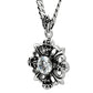 TK454 - High polished (no plating) Stainless Steel Chain Pendant with AAA Grade CZ  in Clear-3
