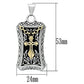 TK455 - Gold+Rhodium Stainless Steel Chain Pendant with No Stone-1
