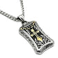 TK455 - Gold+Rhodium Stainless Steel Chain Pendant with No Stone-2