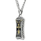 TK455 - Gold+Rhodium Stainless Steel Chain Pendant with No Stone-3