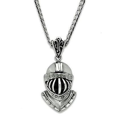 TK458 - High polished (no plating) Stainless Steel Chain Pendant with No Stone-0