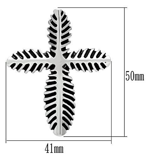 TK461 - High polished (no plating) Stainless Steel Chain Pendant with No Stone-1