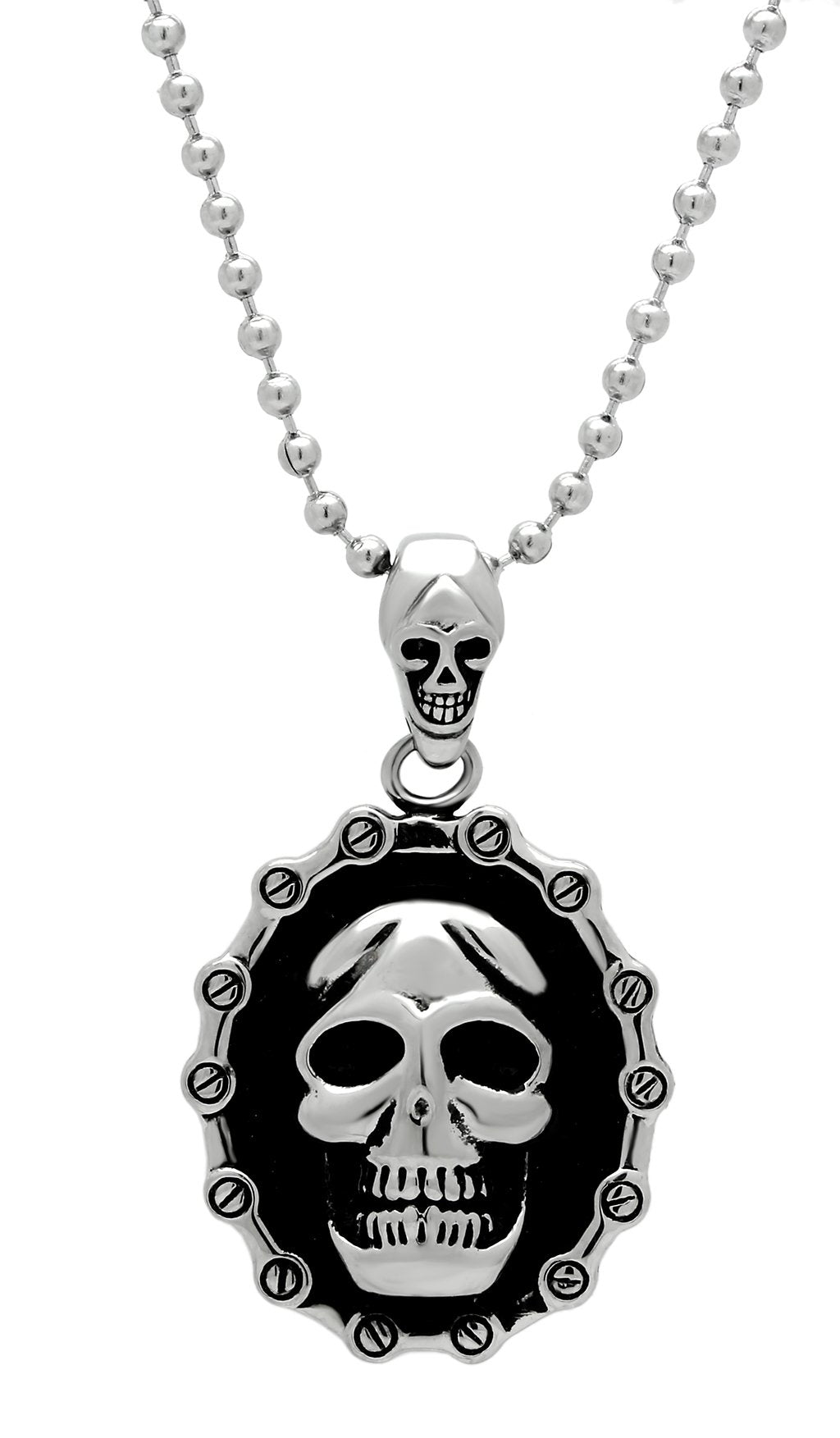 TK463 - High polished (no plating) Stainless Steel Chain Pendant with No Stone-0