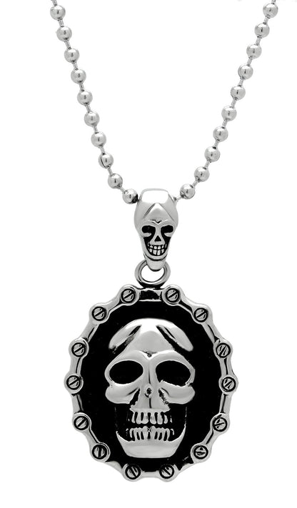 TK463 - High polished (no plating) Stainless Steel Chain Pendant with No Stone-0