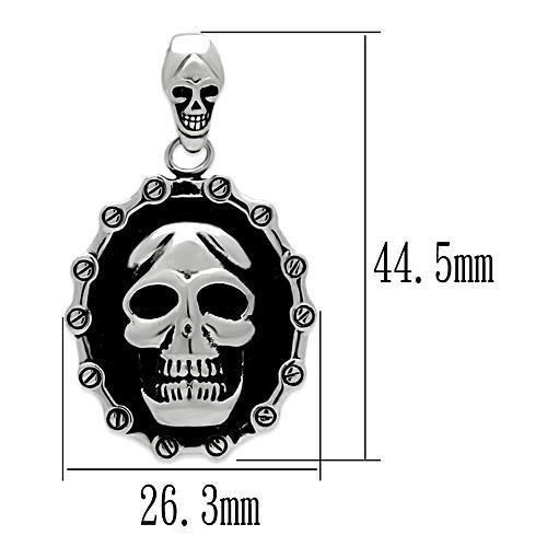 TK463 - High polished (no plating) Stainless Steel Chain Pendant with No Stone-1