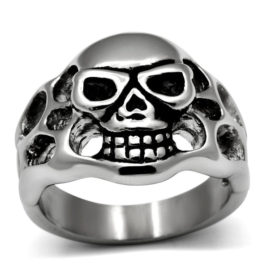 TK468 - High polished (no plating) Stainless Steel Ring with No Stone-0