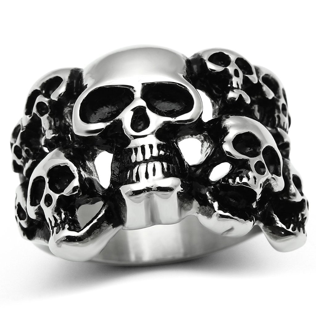 TK471 - High polished (no plating) Stainless Steel Ring with No Stone-0