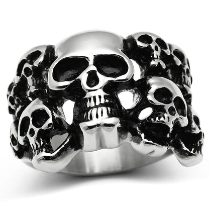 TK471 - High polished (no plating) Stainless Steel Ring with No Stone-0