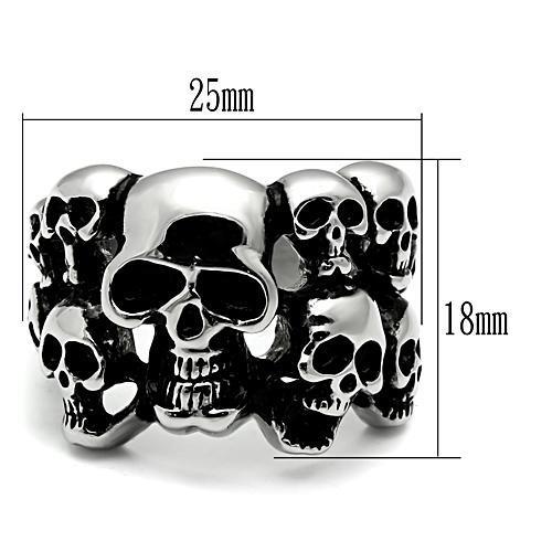 TK471 - High polished (no plating) Stainless Steel Ring with No Stone-1