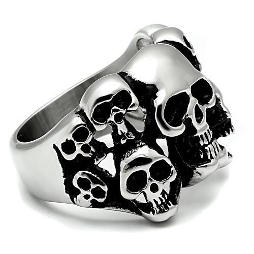 TK471 - High polished (no plating) Stainless Steel Ring with No Stone-3