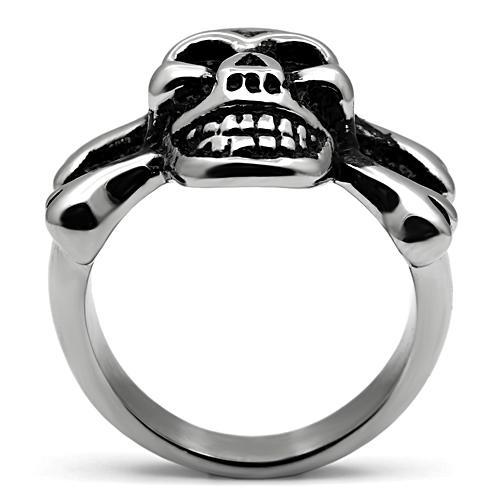 TK474 - High polished (no plating) Stainless Steel Ring with No Stone-2