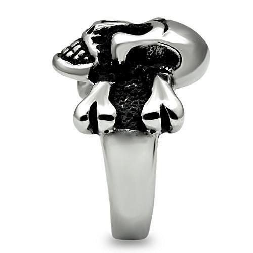 TK474 - High polished (no plating) Stainless Steel Ring with No Stone-3