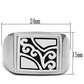TK482 - High polished (no plating) Stainless Steel Ring with No Stone-1