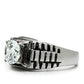 TK485 - High polished (no plating) Stainless Steel Ring with AAA Grade CZ  in Clear-3