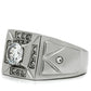 TK486 - High polished (no plating) Stainless Steel Ring with AAA Grade CZ  in Clear-3