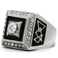 TK493 - High polished (no plating) Stainless Steel Ring with AAA Grade CZ  in Clear-3