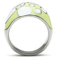 TK511 - High polished (no plating) Stainless Steel Ring with Epoxy  in Multi Color-2