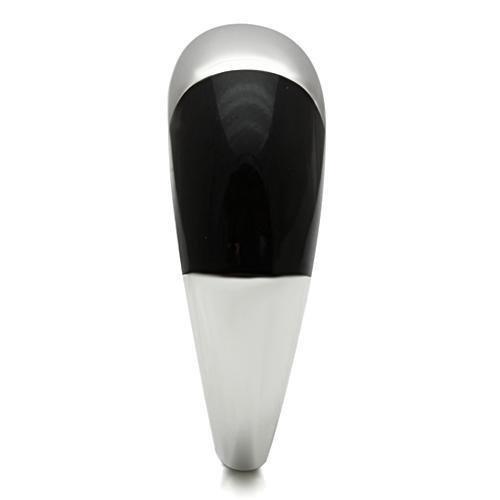 TK515 - High polished (no plating) Stainless Steel Ring with Epoxy  in Multi Color-3