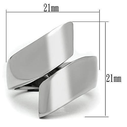 TK516 - High polished (no plating) Stainless Steel Ring with No Stone-1