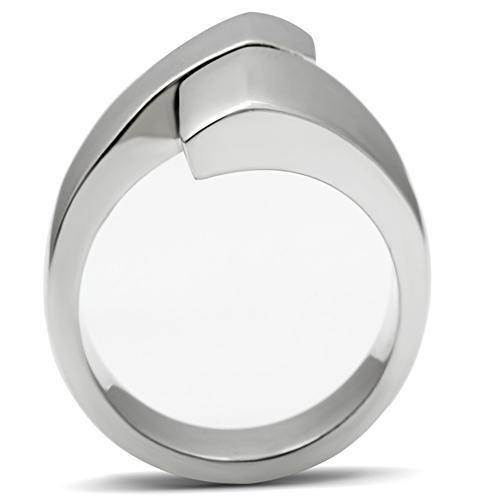 TK516 - High polished (no plating) Stainless Steel Ring with No Stone-2