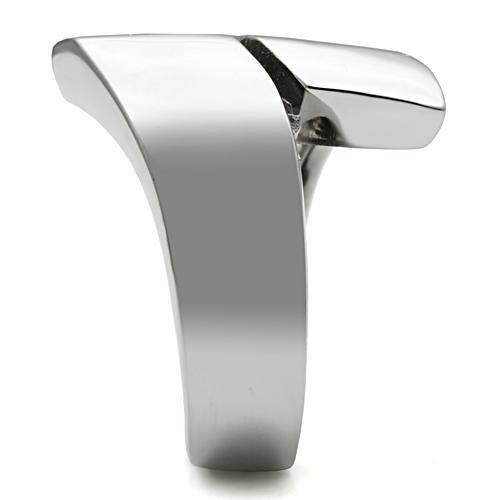 TK516 - High polished (no plating) Stainless Steel Ring with No Stone-3